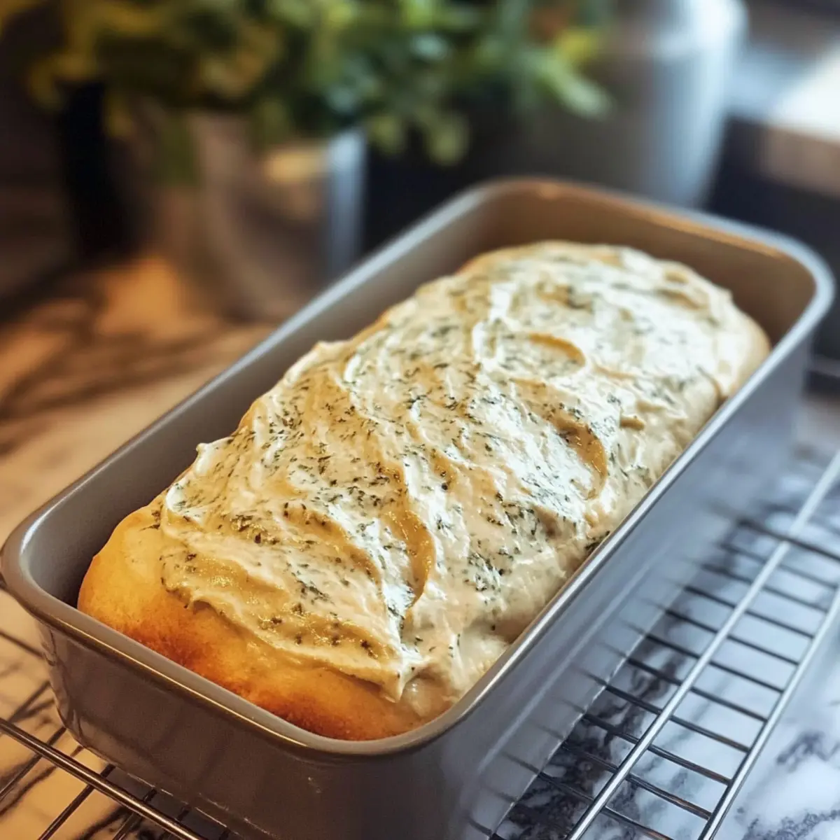 The smell is divine fresh out of the oven! This never lasts long!