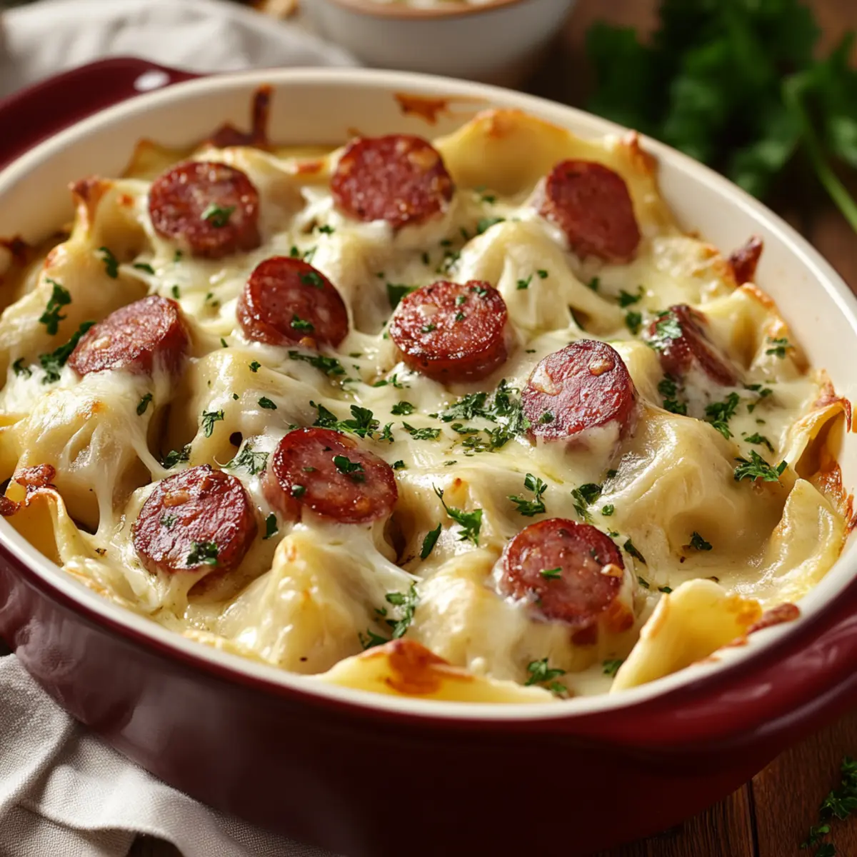 Kielbasa Pierogi Bake – Cheesy Polish Comfort Classic